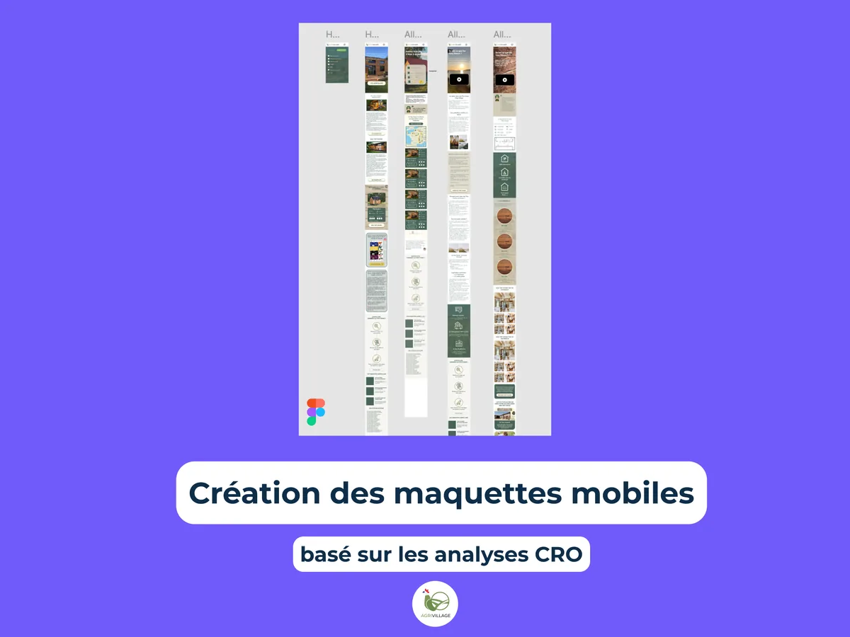 Les maquettes en version mobile