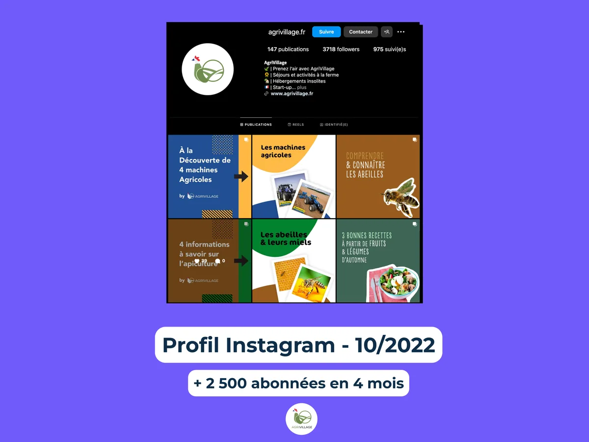 Le compte Instagram